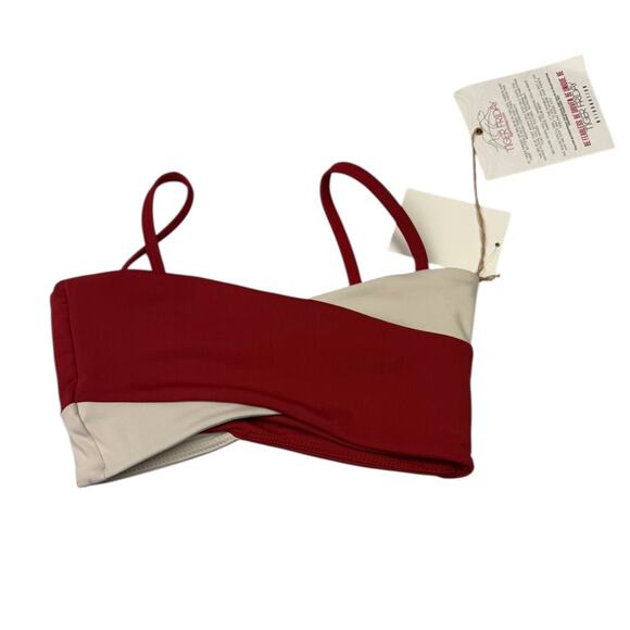 Tiger Friday Other - Tiger Friday Kennedy Crop Top Red and Cream Sports Bra